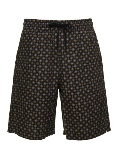 Apc Black Vincento Bermunda Shorts In Multi