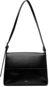 Apc Sac Virginie Flap Leather Shoulder Bag In Black