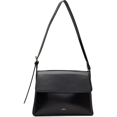 A.p.c. Black Virginie Flap Bag In Lzz Black
