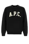 Apc A.p.c. A.p.c. Black Sweater With Contrasting Embroidered Logo In Black