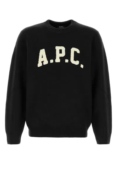 APC A.P.C. BLACK WOOL JAY SWEATER