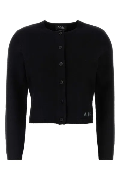 APC BLACK WOOL MILA CARDIGAN