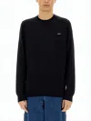Apc Black Wool Sweater With Crew Neckline In Black