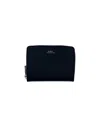 Apc A.p.c. Black Zip Leather Wallet In Black