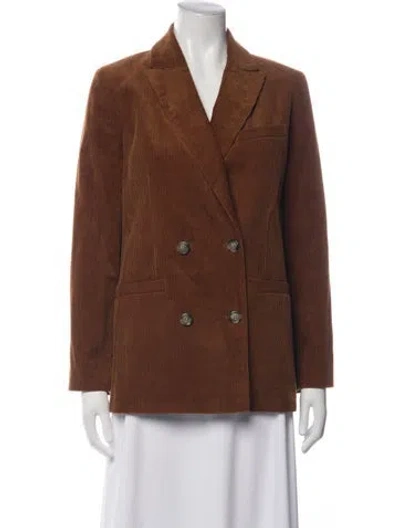Pre-owned A.p.c. Blazer In Brown/orange