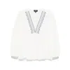 Apc A.p.c. V-neck Blouse With Buttoned-cuff Sleeves