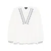 Apc A.p.c. V-neck Blouse With Buttoned-cuff Sleeves