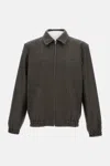 Apc Gilbert Checked Brushed Wool-blend Blouson Jacket In Green