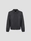 Apc Gilbert Zip-up Houndstooth Jacket In Gray