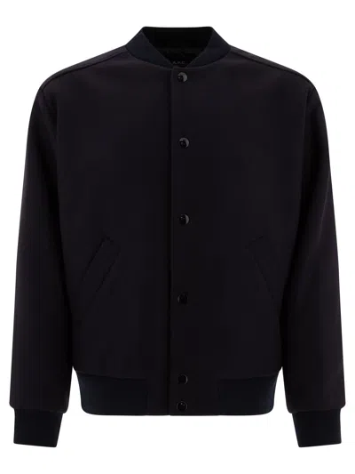Apc Micky Jacket Ribbed Cuffs In Blue
