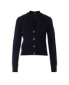 Apc Long-sleeved Knitted Cardigan In Blue