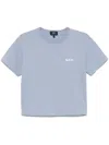 Apc A.p.c. Blue And Grey Crew Neck T Shirt