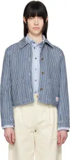 Apc A.p.c. "frida" Jacket In Tic Blue/white