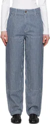 Apc Blue & White Gustav Jeans In Tic Blue/white