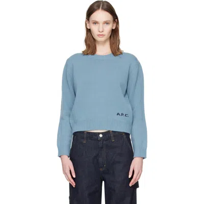 A.p.c. Blue Anna Boxy Wool Sweater