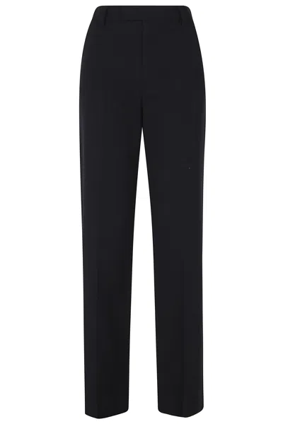 A.p.c. Blue Becky Straight-leg Cotton-blend Pants In Black