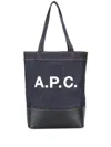 Apc A.p.c. Axel Small Denim Tote Bag In Blue