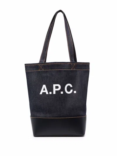 Apc Blue Blue Axel Small Cotton Shopping Bag