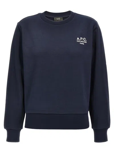 APC BLUE BOXY RUE MADAME SWEATSHIRT