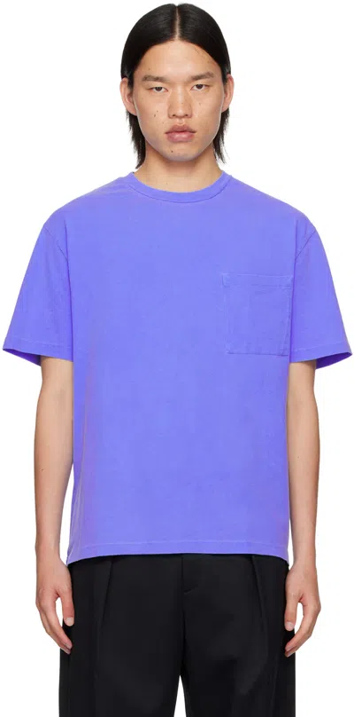 Apc Blue Boxy Tab T-shirt In Hae Lavande