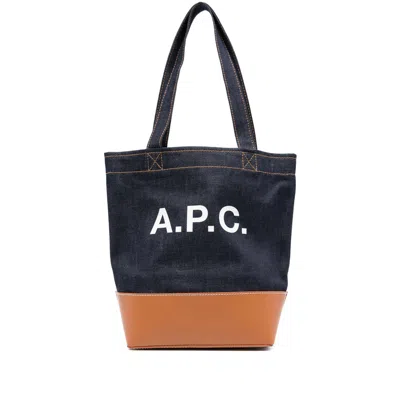 Apc Blue  Brown Tote Bags