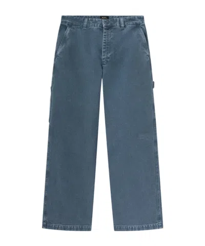 A.p.c. Blue Canvas Carpenter Trousers -