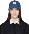 Apc Charlie Logo-appliquéd Denim Baseball Cap In Ial Washed Indigo