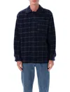 Apc A.p.c. A.p.c. Stanley Checked Wool Overshirt In Blue