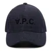 Apc A.p.c. Blue Cotton Blend Hats In Brown