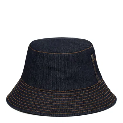 Apc A.p.c. Blue Cotton Hat In Brown