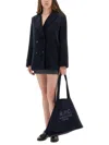 Apc A.p.c. Blue Cotton Jackets In Black
