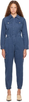 Apc Blue Danica Denim Jumpsuit In Iaa Blue