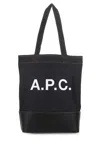 Apc Blue Denim And Leather Shopping Bag