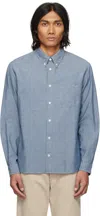Apc Eduard Indigo Shirt In Iai Indigo