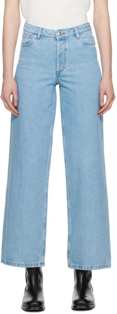 Apc Blue Elisabeth Jeans In Iab Light Blue
