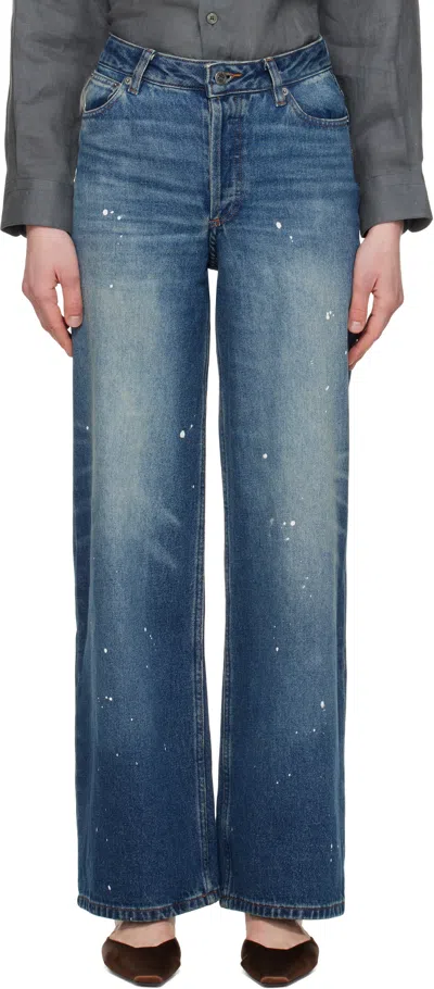 Apc Blue Elisabeth Jeans In Ial Washed Indigo