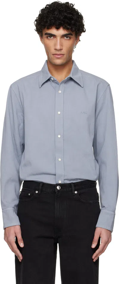 A.p.c. Blue Embroidered Overshirt