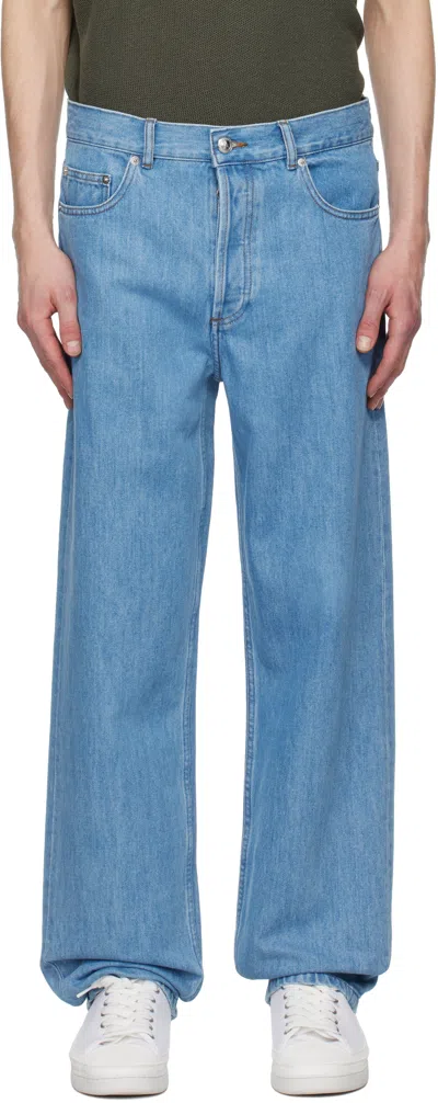 Apc Blue Fairfax Jeans In Ial Washed Indigo