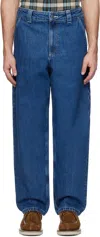 Apc Blue Fergus Jeans In Ial Washed Indigo