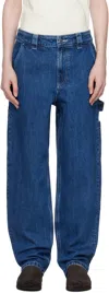 Apc Blue Fergus Jeans In Ial Washed Indigo