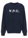 Apc A.p.c. Relaxed-fit Lightweight Cotton Blend Sweatshirt In Navy Blue