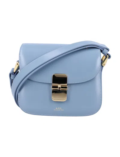 Apc Blue Grace Mini Crossbody Bag In Ship Blue