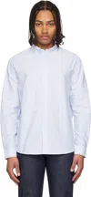 A.p.c. Blue Greg Shirt In Multi
