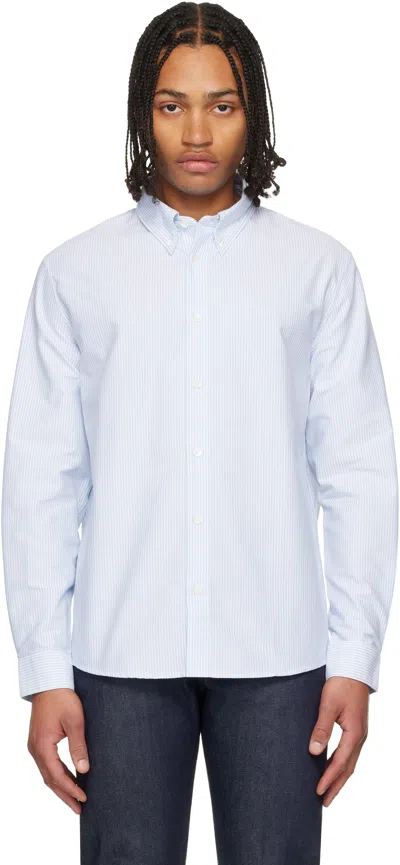 Apc Blue Greg Shirt In Multi