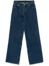 Apc Wide-leg Organic Cotton Jeans In Blue