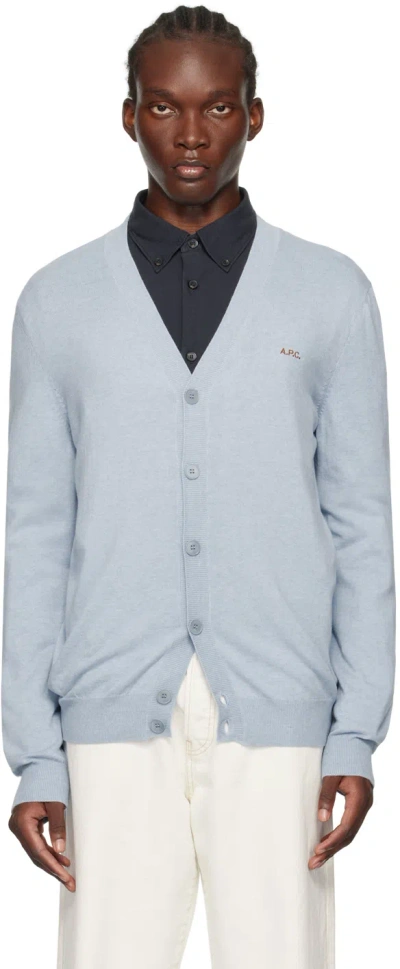 Apc Blue Joseph Cardigan In Pik Bleu Ciel Chine