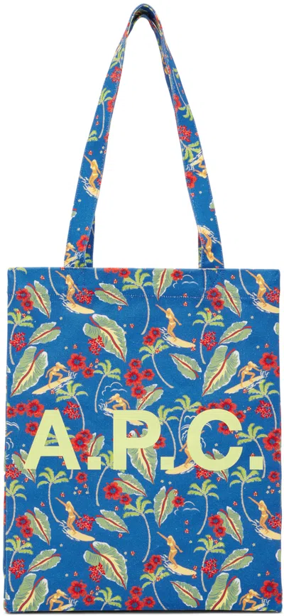 Apc A.p.c. Lou Hawaiian In Blue