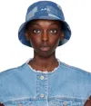 Apc Blue Mark Bucket Hat In Ial Washed Indigo