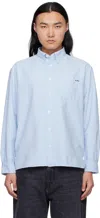 Apc Blue Mateo Logo Shirt In Iab Light Blue
