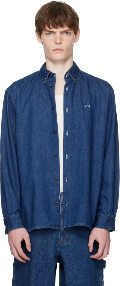 APC BLUE MATHIAS DENIM SHIRT